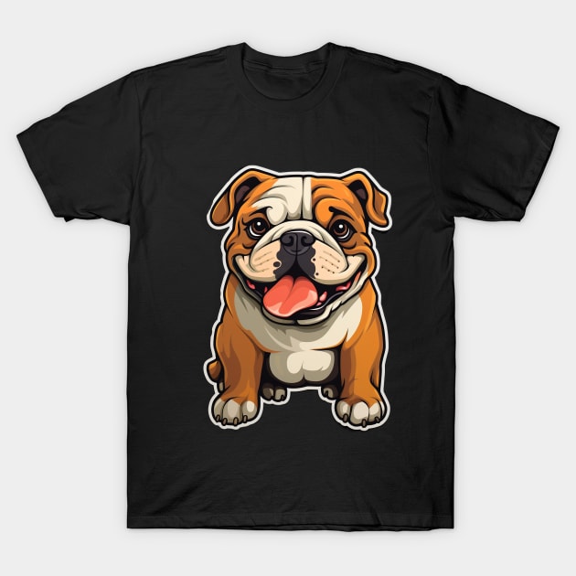 Cute Bulldog Dogs Funny English Bulldog T-Shirt by fromherotozero